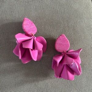 Tuckernuck Pink Orchid Drop Earrings